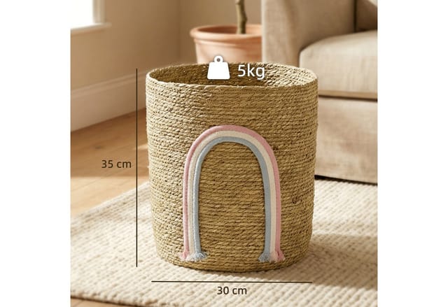 HOMCOM-Aufbewahrungskorb-30L x 30B x 35H cm