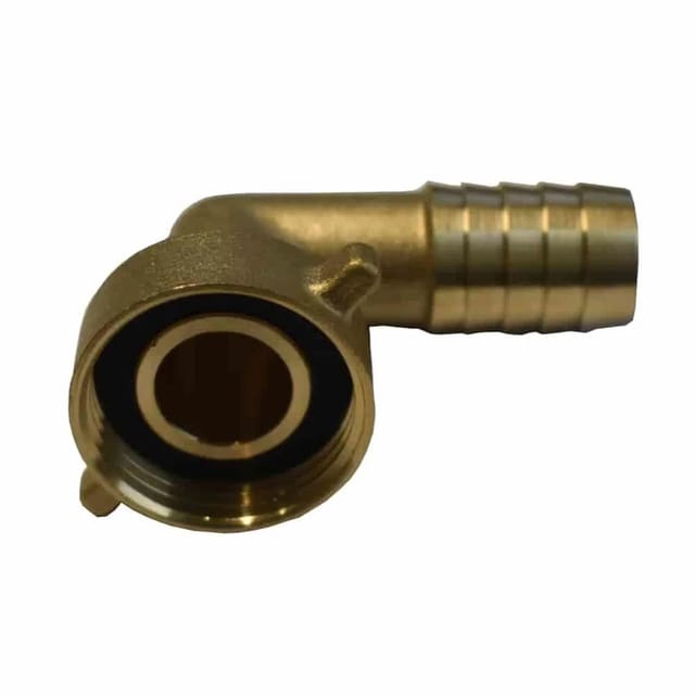 Klasebo Schlauchverschraubung Messing 1 Zoll Winkel 19 mm Schlauchanschluss