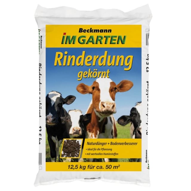 Beckmann&brehm Rinderdung Gekörnt 12,5 kg für Gemüse und Rosen