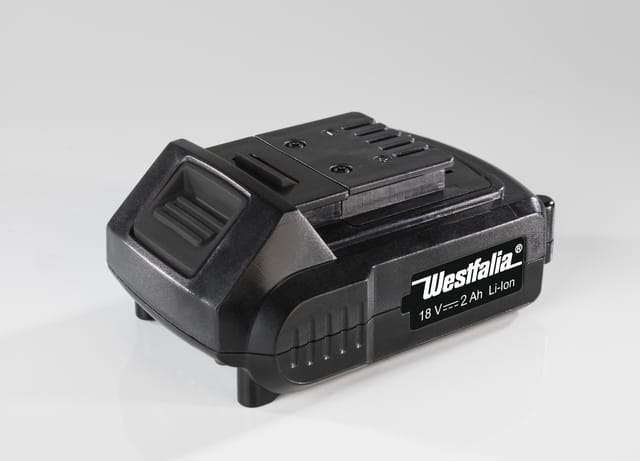 Westfalia Lithium-Ionen-Akku 18 V 2,0 Ah Schwarz Kunststoff