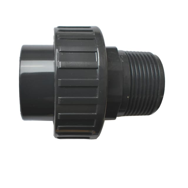 Cepex Pvc-u Klebemuffe Verschraubung X AG 32 mm X 1 Zoll Schwarz