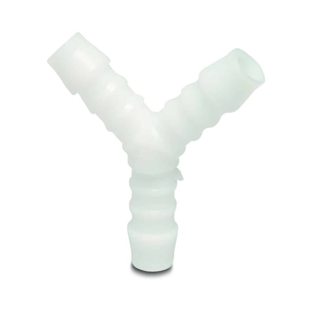 Klasebo Schlauchverbinder Y-stück Kunststoff 12 mm Weiß