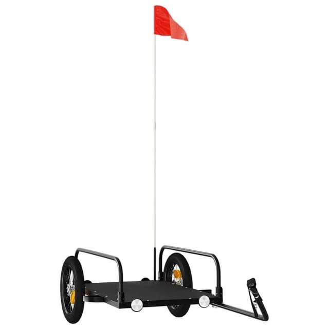 vidaXL Fahrradanhänger Schwarz 122x53x31 cm Eisen 94201