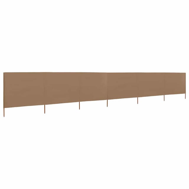 vidaXL 6 Teiliges Windschutzgewebe 800 x 80 cm Taupe 44546