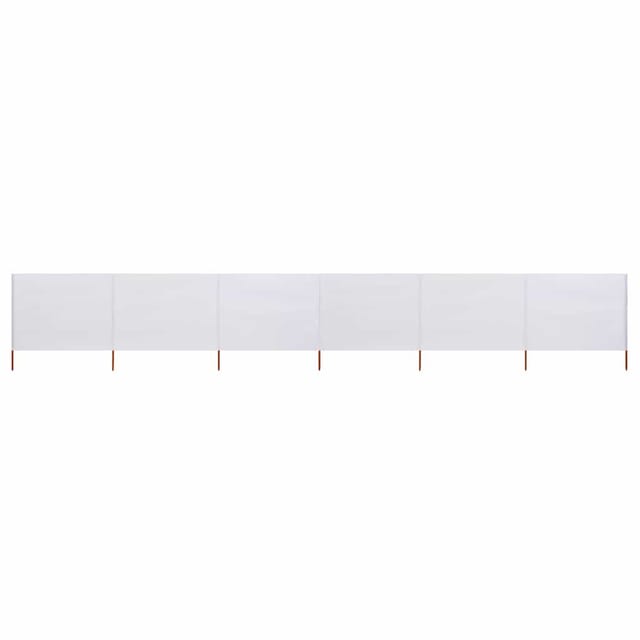 vidaXL 6 Teiliges Windschutzgewebe 800 x 160 cm Sandweiß 47180