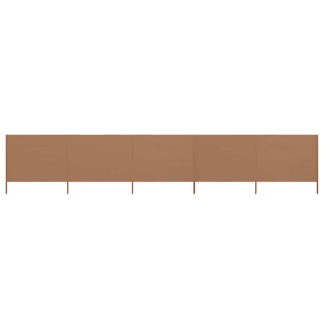 vidaXL 5 Teiliges Windschutzgewebe 600 x 160 cm Taupe 47169