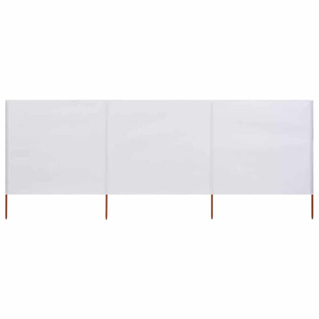 vidaXL 3 Teiliges Windschutzgewebe 400 x 160 cm Sandweiß 47148
