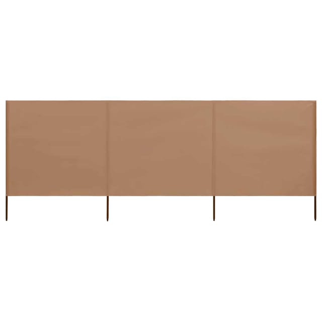 vidaXL 3 Teiliges Windschutzgewebe 400 x 80 cm Taupe 47143