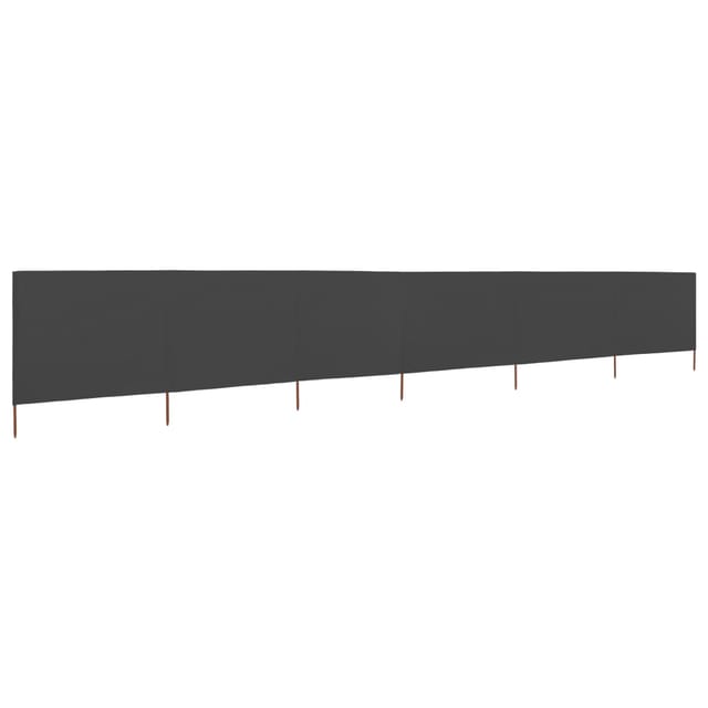 vidaXL 6 Teiliges Windschutzgewebe 800 x 80 cm Grau 44545