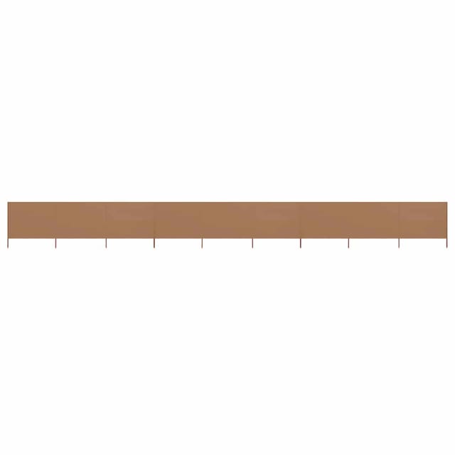 vidaXL 9 Teiliges Windschutzgewebe 1200 x 120 cm Taupe 47195