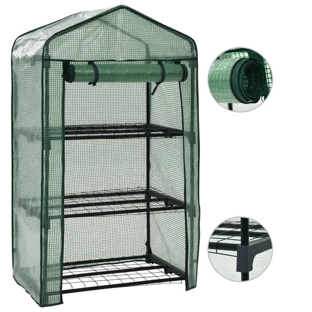 vidaXL 3-Stufiges Mini-Gewächshaus 69 x 49 x 125 cm 46917