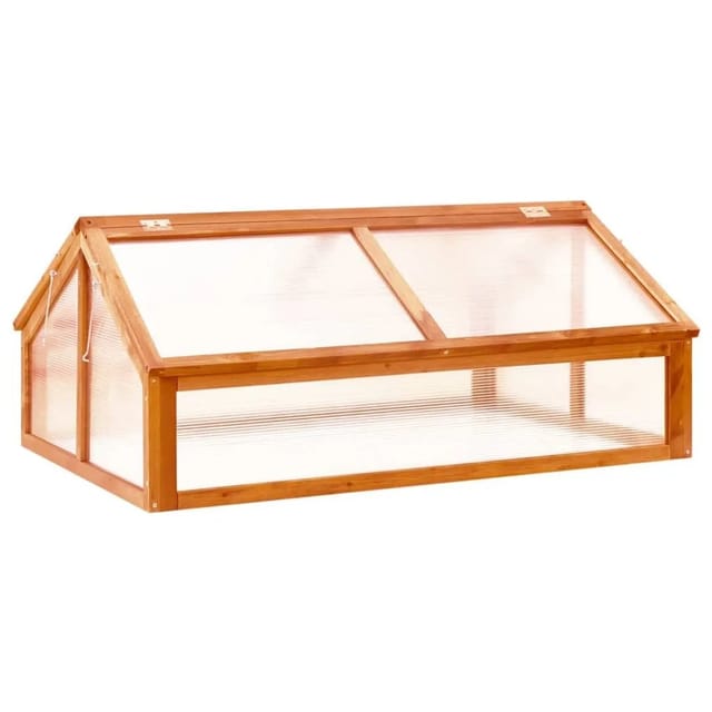 vidaXL Gewächshaus Braun 114x80x50 cm Tannenholz 316415