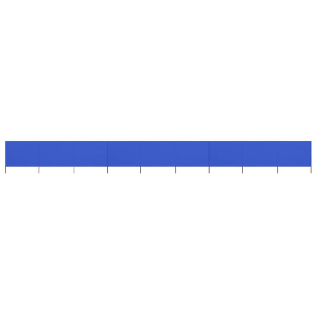 vidaXL 9 Teiliges Windschutzgewebe 1200 x 160 cm Azurblau 47203
