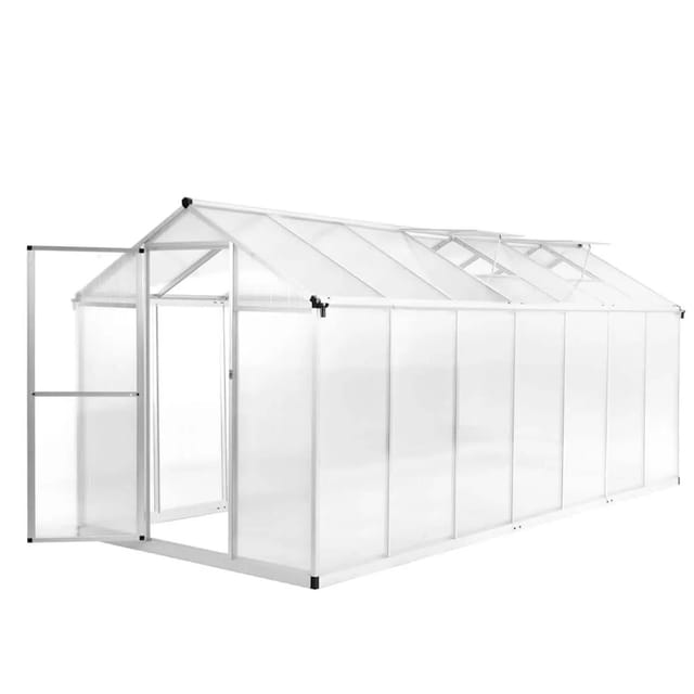 vidaXL Gewächshaus Aluminium 421x190x195 cm 15,6 m³ 45217