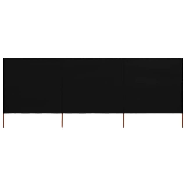 vidaXL 3 Teiliges Windschutzgewebe 400 x 160 cm Schwarz 47152