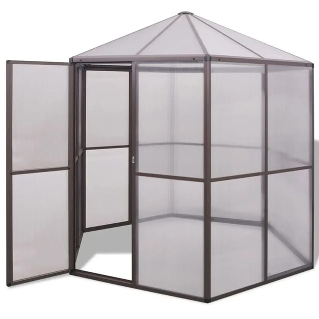 vidaXL Gewächshaus Aluminium 240x211x232 cm 48836