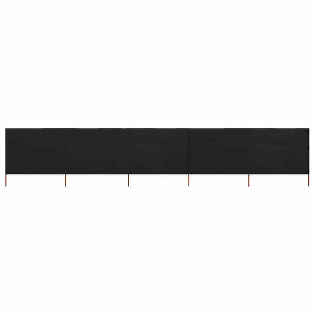 vidaXL 5 Teiliges Windschutzgewebe 600 x 160 cm Schwarz 47170
