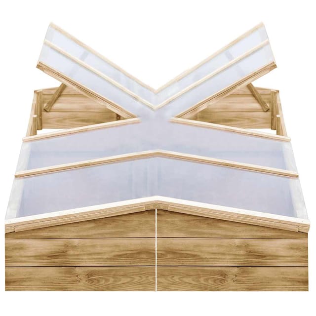 vidaXL Gewächshäuser 2 Stk Imprägniertes Kiefernholz 200x50x35 cm 3055328