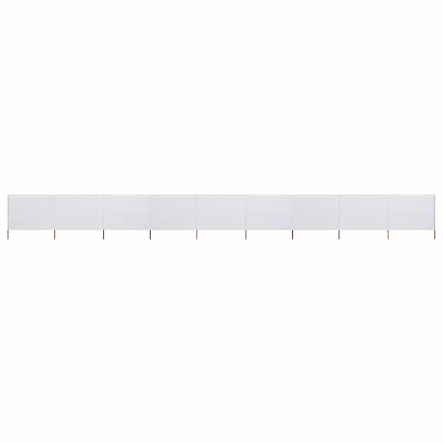 vidaXL 9 Teiliges Windschutzgewebe 1200 x 160 cm Sandweiß 47198