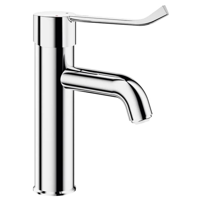 Delabie Einhebel-Waschtischmischer H95 L120 Hygienehebel ohne Ablaufgarnitur