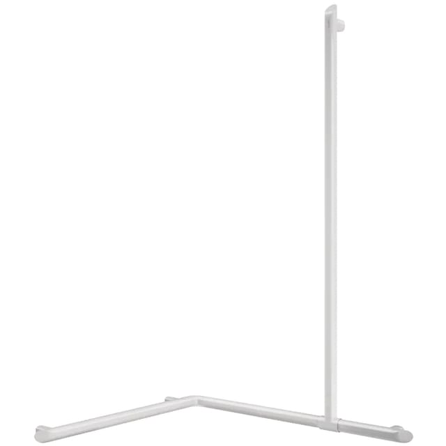 Delabie Be-Line D35 Handlauf 2-Wand, verstellbare vertikale Stange, Aluminium weiß