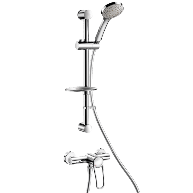 Delabie Duschsystem EHM 2739EPS Securitouch, Einhebelmischer Wandmontage.