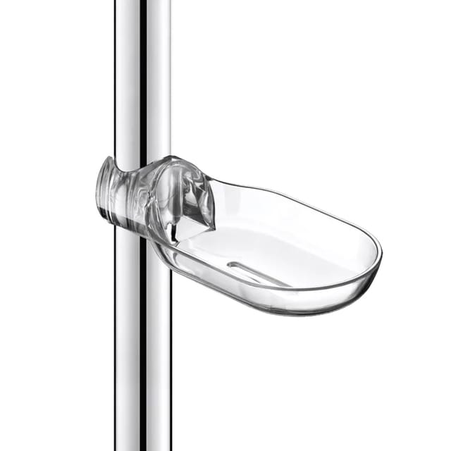 Delabie abnehmbare, verschiebbare Seifenablage transparent für Haltegriff Ø25/Ø32 mm