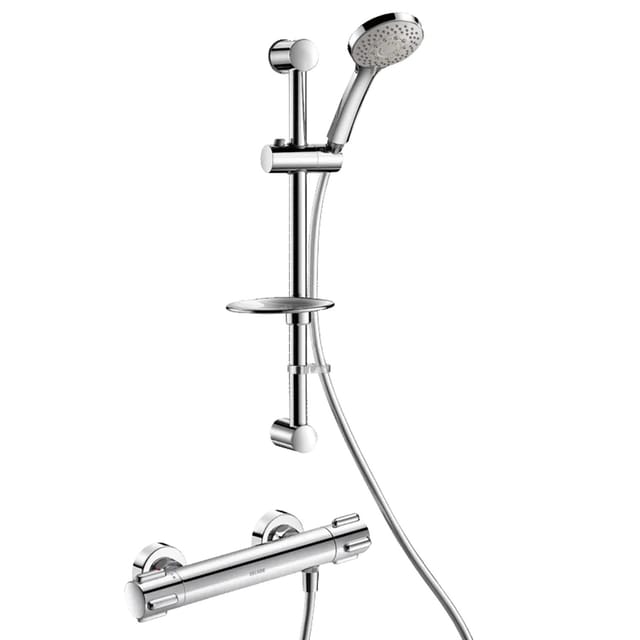 Delabie Duschsystem mit Brausethermostat H9739S, Standard-Anschlüsse