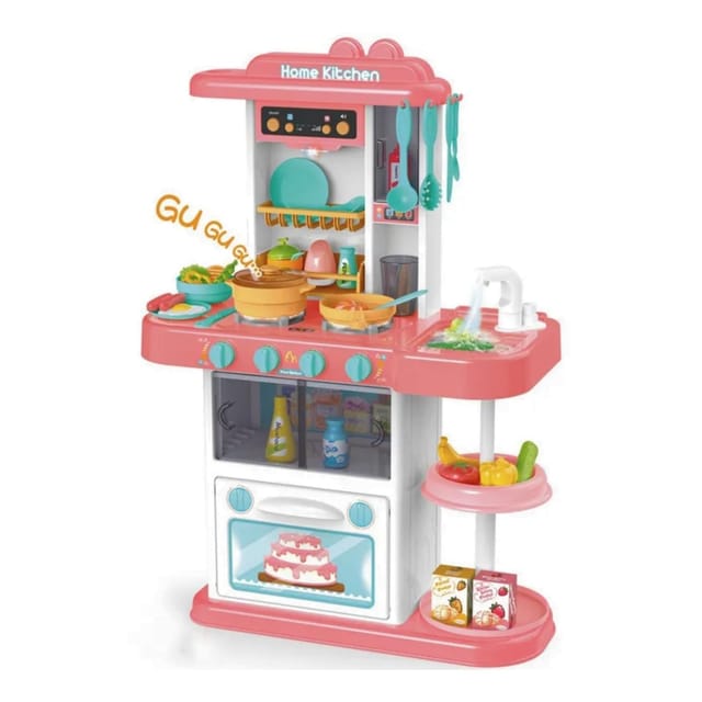Coemo Spielküche Paula in Pink mit Viel Zubehör für Kinder Ab 3