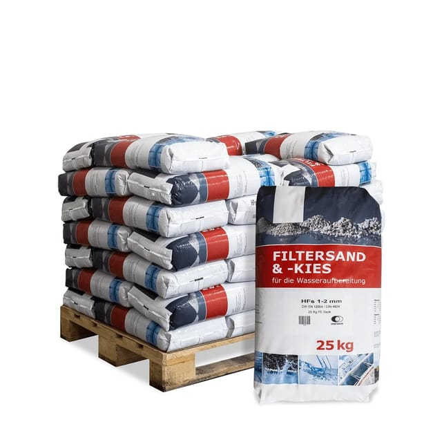 Galamio Filtersand 1,0 - 2,0 Mm 25kg x 40 Sack 1000kg Palette