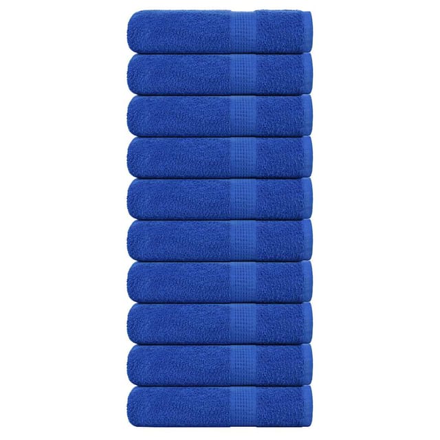 Duschtücher 10 Stk. Blau 70x140 Cm 360 G/m² 100% Baumwolle Vidaxl