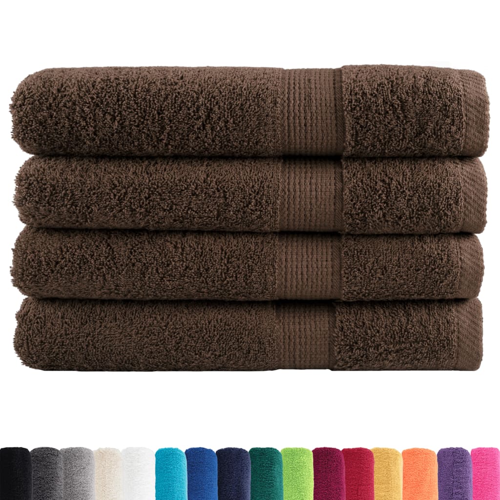 Premium-saunatücher Solund 4 Stk Braun 80x200 Cm 600 G/m² Vidaxl