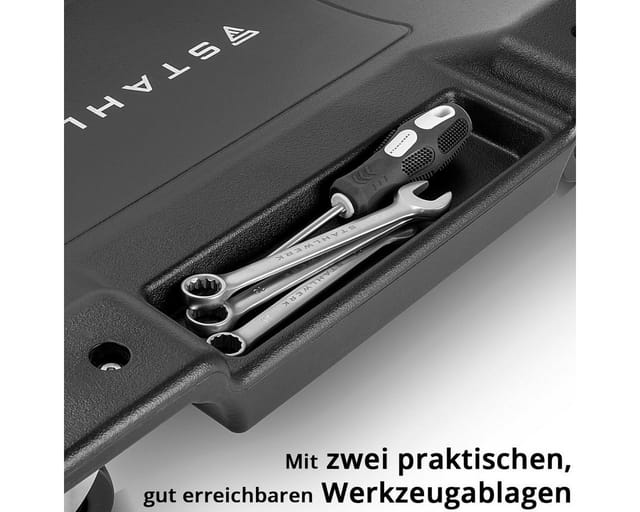 STAHLWERK Kfz Rollbrett Montageliege 500 Kg Werkzeug Organizer 5 Fächer 45 Kg