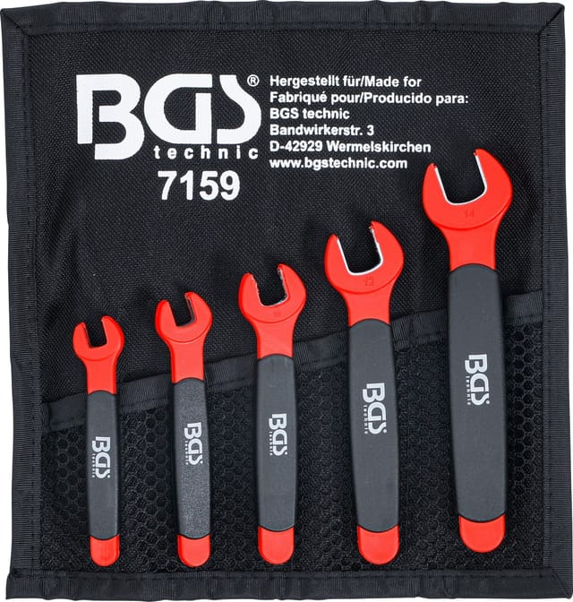 BGS VDE Einmaulschlüssel Satz SW 7 14 Mm 5Tlg 7159