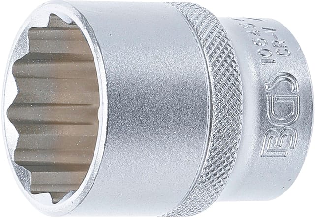 BGS Steckschlüssel Einsatz Zwölfkant Antrieb Innenvierkant 12 5 Mm 1 2 Zoll SW 27 Mm 10645