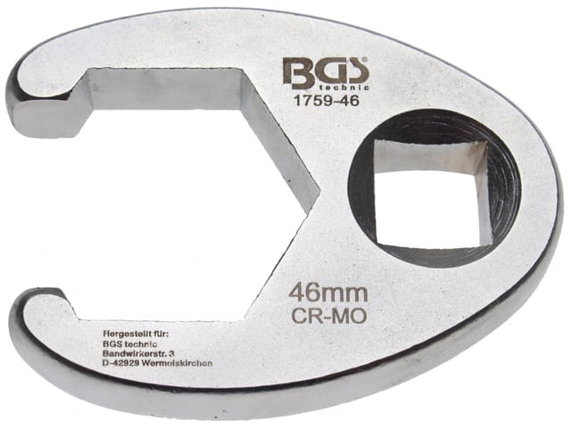 BGS Hahnenfußschlüssel Antrieb Innenvierkant 20 Mm 3 4 Zoll SW 46 Mm 1759 46