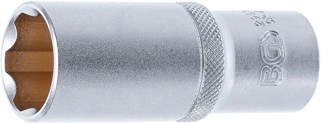 BGS Steckschlüssel Einsatz Super Lock Tief Antrieb Innenvierkant 12 5 Mm 1 2 Zoll SW 22 Mm 2952