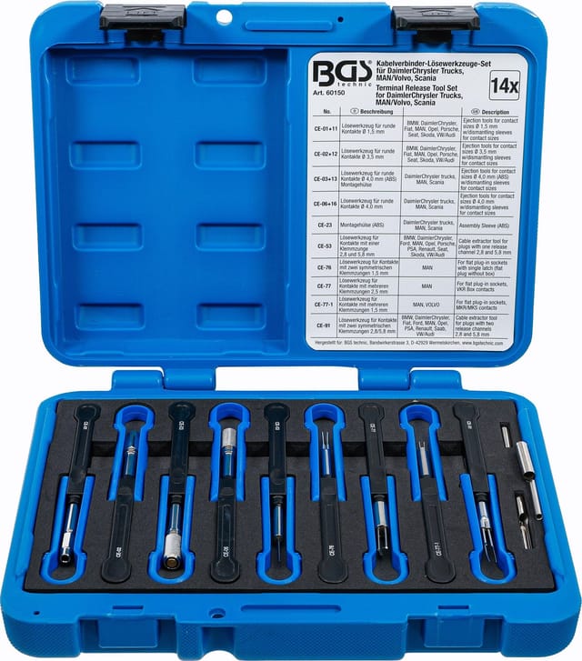 BGS Kabelverbinder Lösewerkzeug Satz Für MAN Volvo 14Tlg 60150
