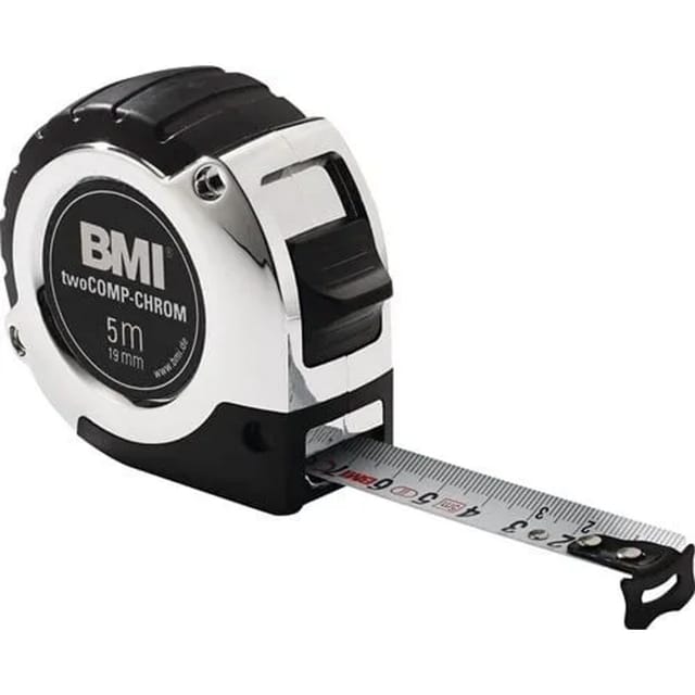 BMI Taschenrollbandmaß Chrom L 2M B 16Mm Mm Cm EG II Ku Automatic 475241221