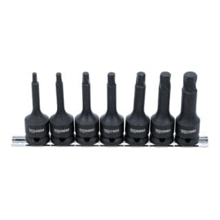 BGS Schraubenausdreher Satz Antrieb Innenvierkant 12 5 Mm 1 2 Zoll Für Defekten Innensechskant 4 12 Mm 7Tlg 7004