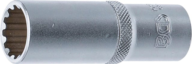 BGS Steckschlüssel Einsatz Gear Lock Tief Antrieb Innenvierkant 12 5 Mm 1 2 Zoll SW 18 Mm 10258