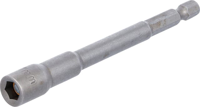 BGS Steckschlüssel Einsatz Sechskant Extra Lang Für Bohrmaschinen Antrieb Außensechskant 6 3 Mm 1 4 Zoll SW 7 Mm 2763