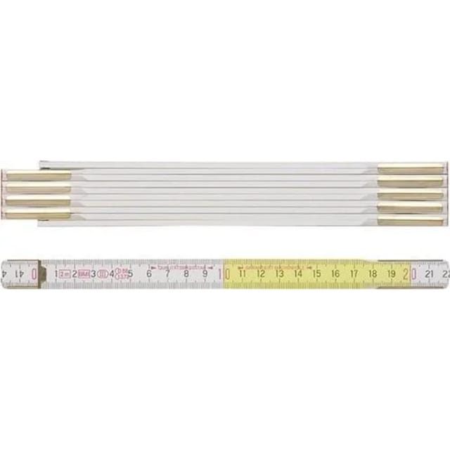 BMI Gliedermaßstab 9143 L 3M B 16Mm Mm Cm EG III Buche Weiß Gelb 984914300WG