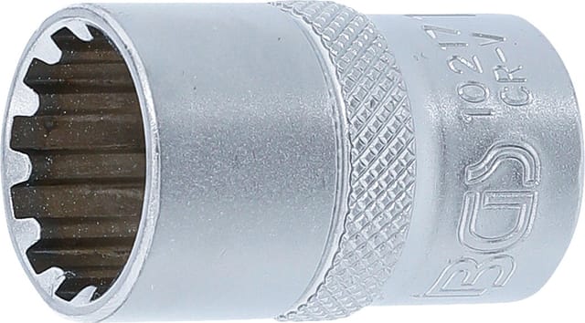 BGS Steckschlüssel Einsatz Gear Lock Antrieb Innenvierkant 12 5 Mm 1 2 Zoll SW 17 Mm 10217