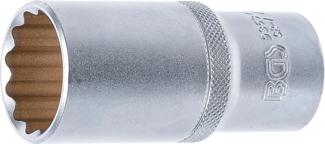 BGS Steckschlüssel Einsatz Zwölfkant Tief Antrieb Innenvierkant 12 5 Mm 1 2 Zoll SW 27 Mm 9363