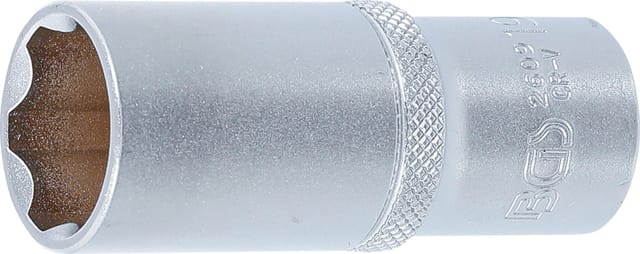 BGS Steckschlüssel Einsatz Super Lock Tief Antrieb Innenvierkant 10 Mm 3 8 Zoll SW 19 Mm 2609