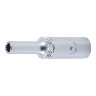 BGS Steckschlüssel Einsatz Zwölfkant Tief Antrieb Innenvierkant 6 3 Mm 1 4 Zoll SW 4 Mm 10702