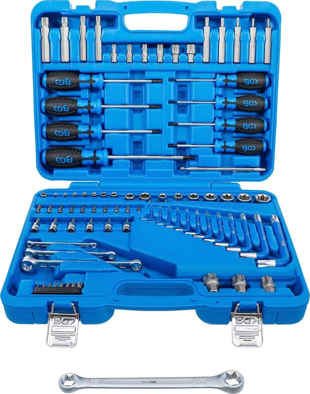 BGS Werkzeugsortiment 6 3 Mm 1 4 Zoll + 12 5 Mm 1 2 Zoll E Profil T Profil Für Torx 84Tlg 7849