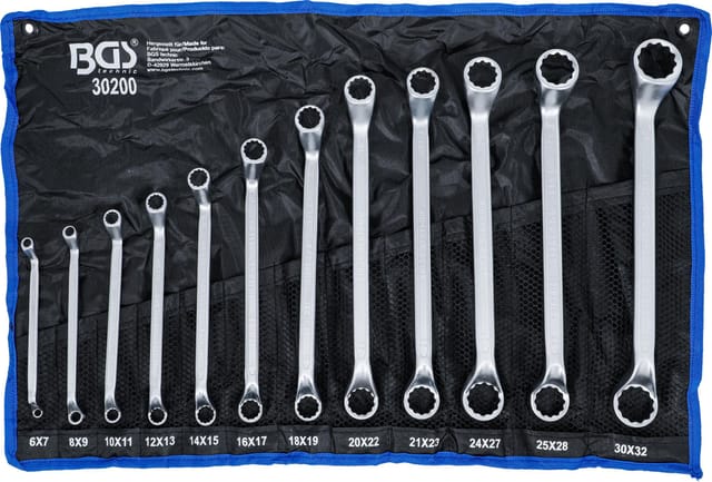 BGS Doppel Ringschlüssel Satz Tief Gekröpft SW 6 32 Mm 12Tlg 30200