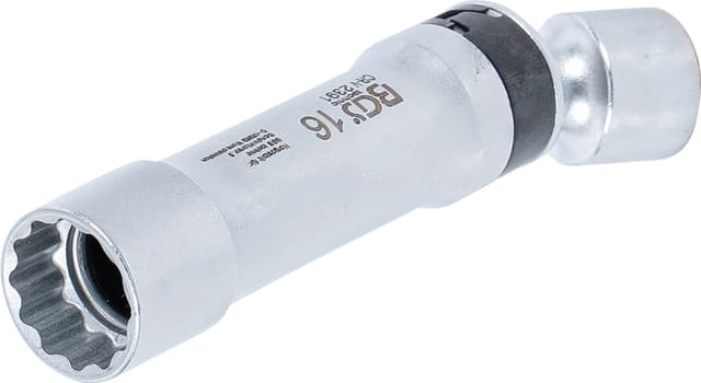 BGS Zündkerzen Gelenkeinsatz Zwölfkant Mit Haltefeder Antrieb Innenvierkant 10 Mm 3 8 Zoll SW 16 Mm 2391